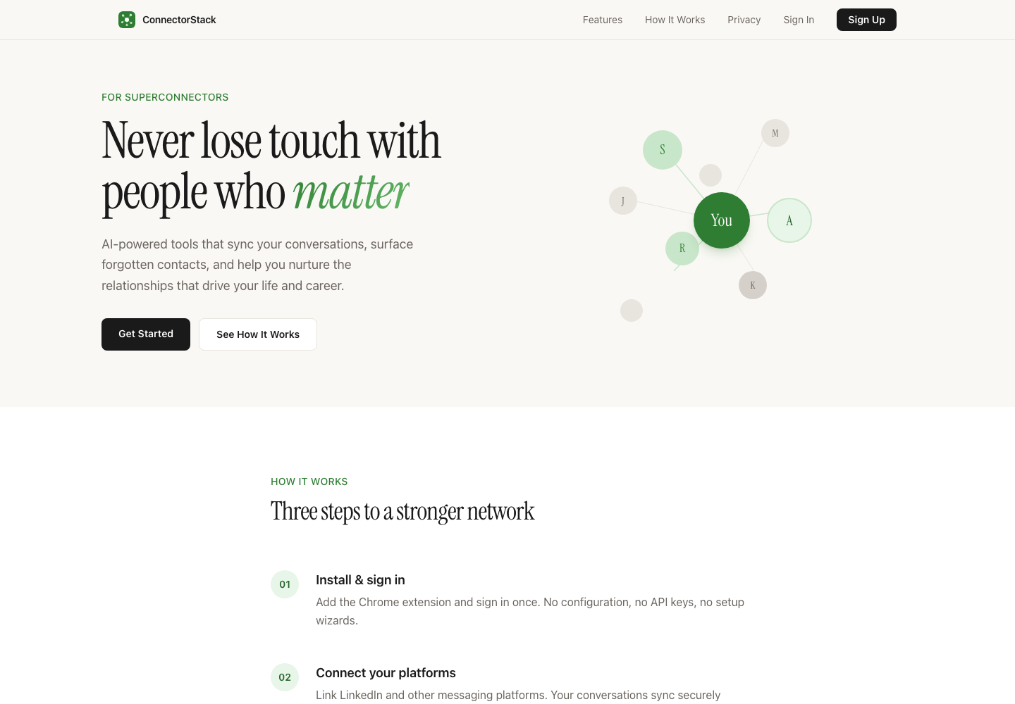 connectorstack homepage screenshot